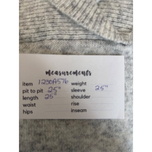 2/$30 Madewell Vinson Shawl-Collar L Pullover Sweater Heathered Stonewall Gray - Picture 8 of 14